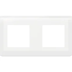 Plaque de finition horizontale compartimentée Mosaic Legrand - 2x2 modules - Blanc