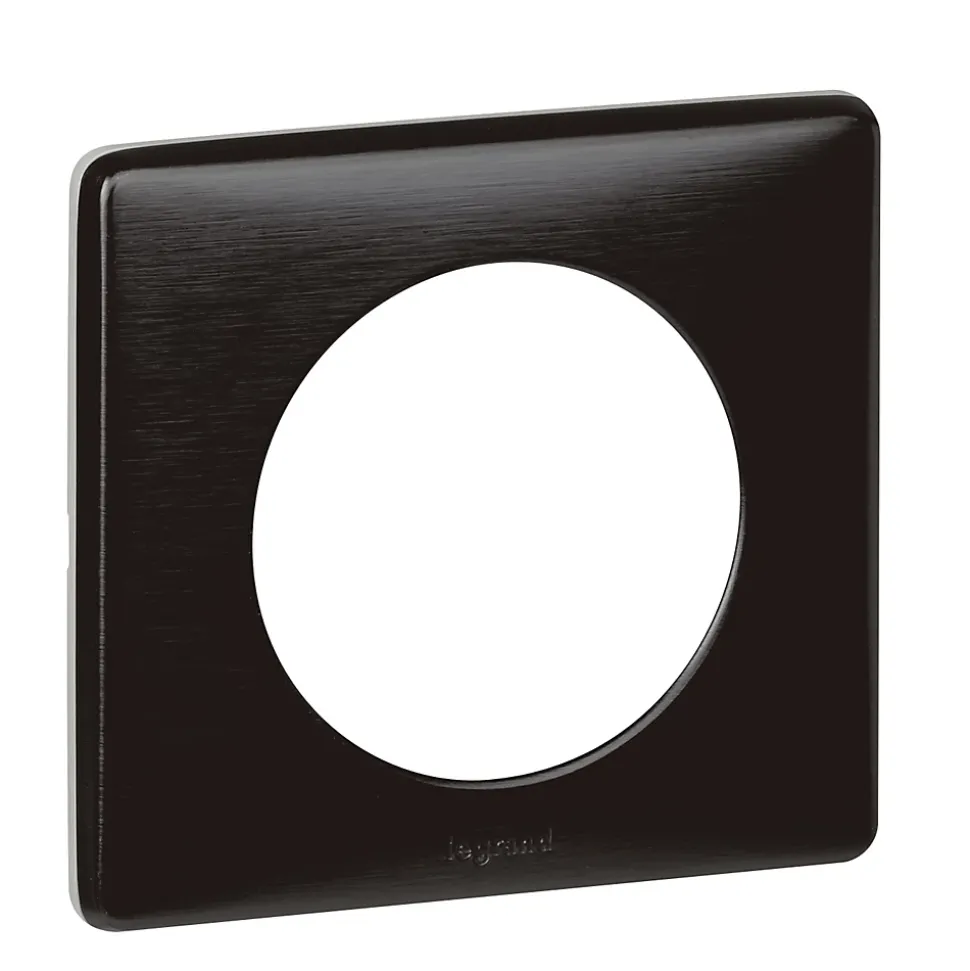 Plaque de finition simple Legrand Céliane Métal Carbone