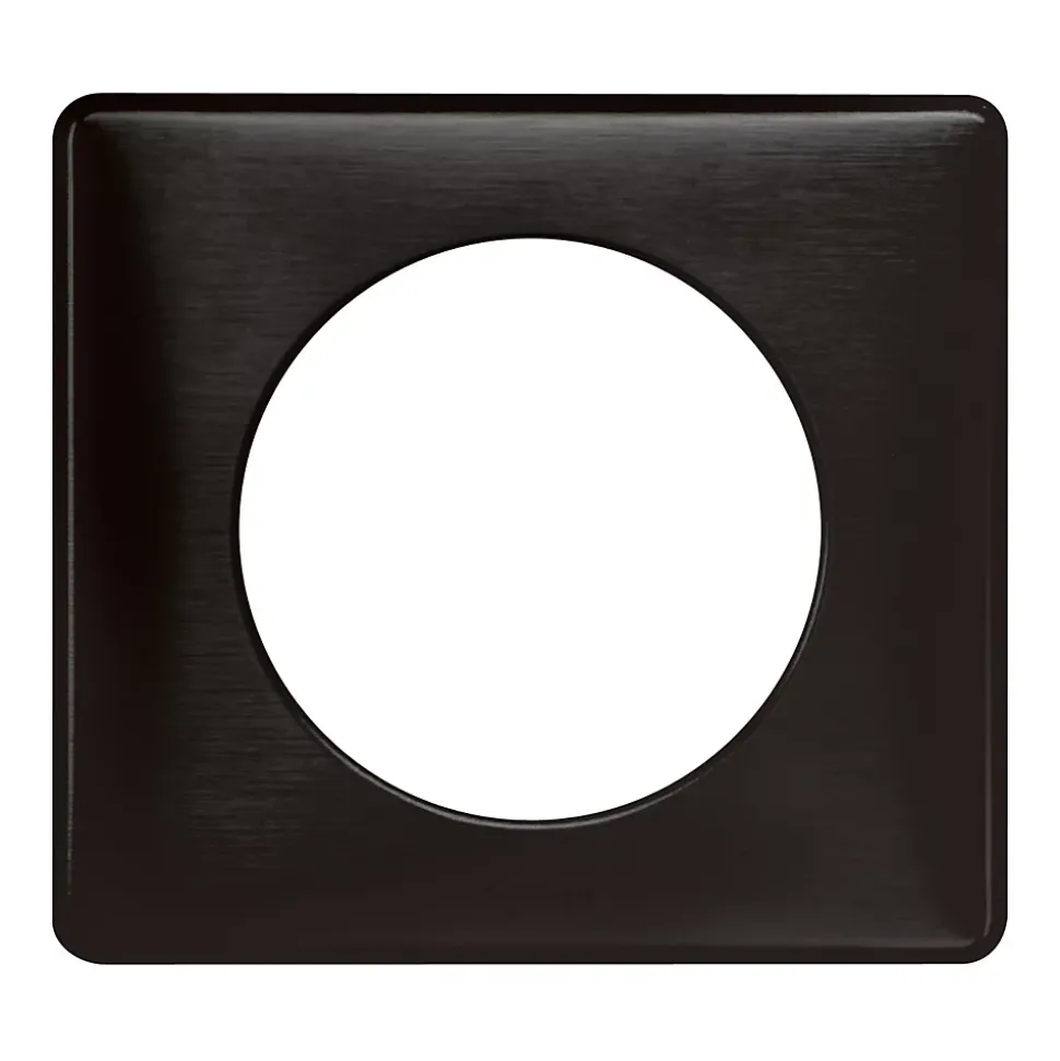 Plaque de finition simple Legrand Céliane Métal Carbone