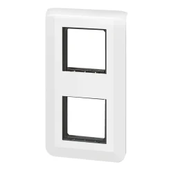 Plaque de finition 2x2 modules Legrand Mosaïc 0 994 73 coloris blanc l.153 x P.9 x H.82 mm