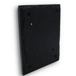 Plaque de numéro de rue, en schiste, noir, L.15 x l.18,5 cm, Chapuis CIXA11
