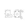 Plaque de renfort pour verrou Transit 2 et Capital, epoxy or - THIRARD