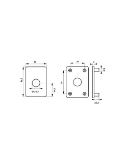 Plaque de renfort pour verrou Transit 2 et Capital, epoxy or - THIRARD