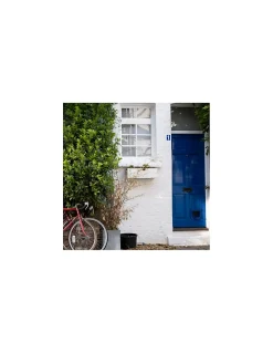 Plaque de signalisation 1, marquage blanc sur fond bleu, panneau PVC adhésif, 65x90mm - THIRARD
