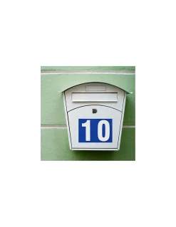 Plaque de signalisation 0, marquage blanc sur fond bleu, panneau PVC adhésif, 65x90mm - THIRARD