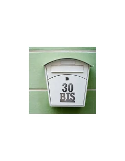 Plaque de signalisation BIS, alliage à visser, hauteur 80mm, noir - THIRARD