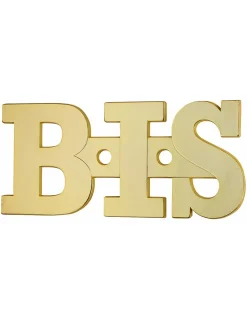 Plaque de signalisation BIS, laiton à visser, 51x34mm, laiton - THIRARD