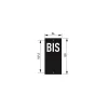 Plaque de signalisation BIS, marquage blanc sur fond noir, panneau ABS à visser, 56x120mm - THIRARD