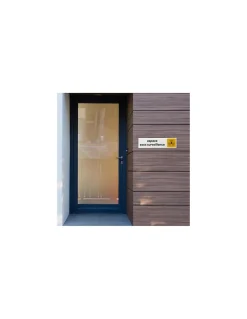 Plaque de signalisation Espace sous surveillance, plexiglass adhésif, 170x45mm - THIRARD