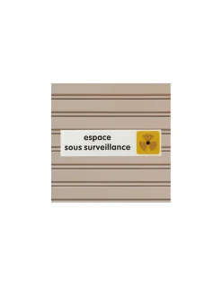 Plaque de signalisation Espace sous surveillance, plexiglass adhésif, 170x45mm - THIRARD