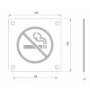 Plaque de signalisation Non Fumeur , à visser, inox brossé, marquage noir, 100x100mm - THIRARD