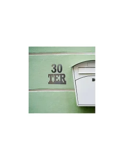 Plaque de signalisation TER, alliage à visser, hauteur 80mm, noir - THIRARD