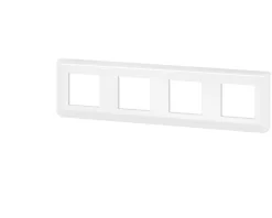 Plaque quadruple horizontale blanche Legrand Mosaic composable