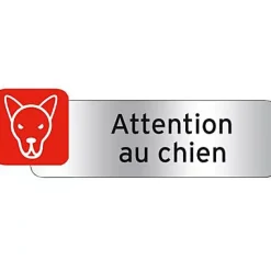 Plaquette indicatrice "Attention au chien"