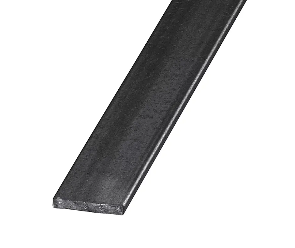 Plat acier verni 40 x 8 mm, 2 m Gris