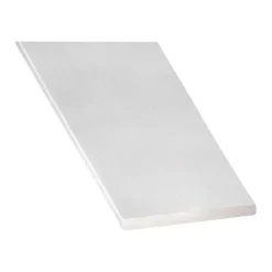 Plat aluminium anodisé coloris inox 50 x 3 mm, 2 m