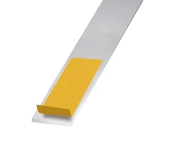 Plat aluminium anodisé incolore adhésif 40 x 2 mm, 1.30 m