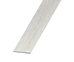 Plat aluminium brossé 30 mm, 2,5 m Argent