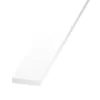 Plat PVC blanc 25 x 5 mm, 2 m Polychlorure de vinyle (PVC)