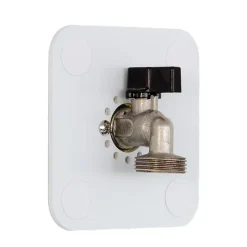 Platine sortie de cloison simple à sertir PER 12 pour machine à laver - Platine encastrable et kit de fixation mural