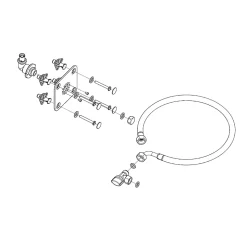 Platine sortie de cloison simple à sertir PER 12 pour WC - Platine encastrable avec kit de fixation mural