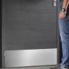 Plinthe de bas de porte, inox brossé, 150x370 mm, avec adhésif - THIRARD
