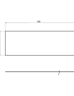 Plinthe de bas de porte, inox brossé, 250x730 mm, avec adhésif - THIRARD