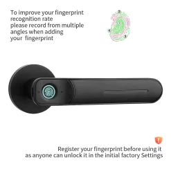 Poignée connectée à codes pour serrure de porte