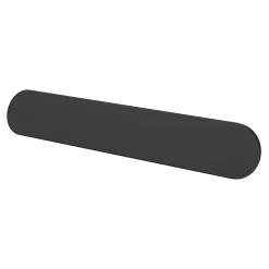 Poignée de meuble arrondi GoodHome Minzh aluminium mat noir l.153mm x l.25mm x H. 16mm entraxe 128mm