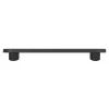Poignée de meuble arrondi GoodHome Minzh aluminium mat noir l.121mm x l.25mm x H. 16mm entraxe 96mm