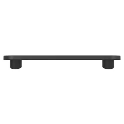 Poignée de meuble arrondi GoodHome Minzh aluminium mat noir l.121mm x l.25mm x H. 16mm entraxe 96mm
