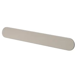 Poignée de meuble arrondi GoodHome Minzh aluminium effet nickel satin gris l.185mm x l.25mm x H. 16mm entraxe 160mm