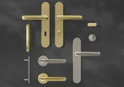Poignée de meuble arrondi GoodHome Garlan aluminium effet laiton satin doré l.136mm x l.15mm x H. 27mm entraxe 96mm