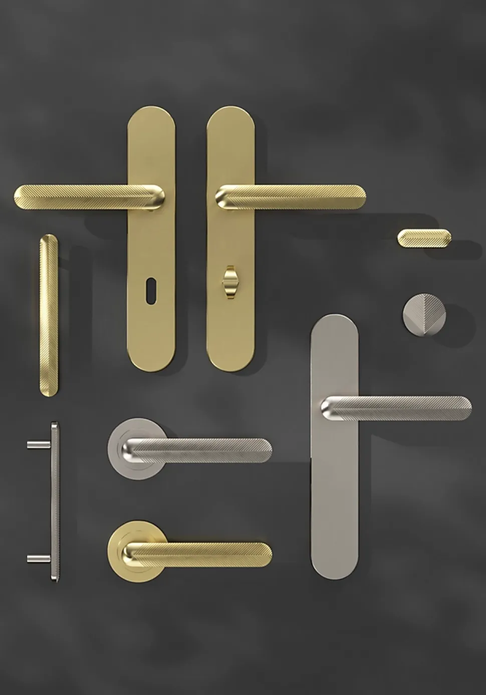 Poignée de meuble arrondi GoodHome Garlan aluminium effet laiton satin doré l.136mm x l.15mm x H. 27mm entraxe 96mm