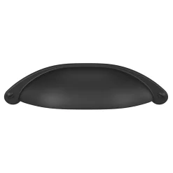 Poignée de meuble demi-ronde GoodHome Kilhog mat noir l.120mm x l.30mm x H. 25mm entraxe 80mm