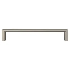 Poignée de meuble Droit GoodHome Dotz effet nickel satin gris l.169mm x l.12mm x H. 27mm entraxe 160mm