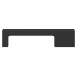 Poignée de meuble Droit GoodHome Skej aluminium mat noir l.126mm x l.7mm x H. 30mm entraxe 96mm