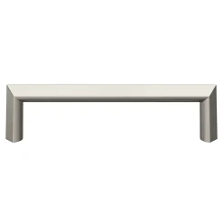 Poignée de meuble Droit GoodHome Keri effet nickel satin gris l.106mm x l.11mm x H. 27mm entraxe 96mm
