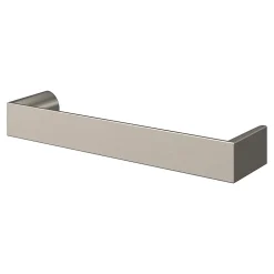Poignée de meuble Droit GoodHome Dotz effet nickel satin gris l.104mm x l.14mm x H. 26mm entraxe 96mm