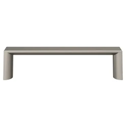 Poignée de meuble Droit GoodHome Dotz effet nickel satin gris l.104mm x l.14mm x H. 26mm entraxe 96mm