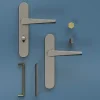 Poignée de meuble Droit GoodHome Keri effet laiton satin doré l.138mm x l.11mm x H. 27mm entraxe 128mm