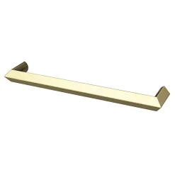 Poignée de meuble Droit GoodHome Keri effet laiton satin doré l.138mm x l.11mm x H. 27mm entraxe 128mm