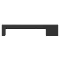 Poignée de meuble Droit GoodHome Skej aluminium mat noir l.158mm x l.7mm x H. 30mm entraxe 128mm