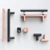 Poignée de meuble en T GoodHome Dizel acier mat noir l.168mm x l.12mm x H. 35mm entraxe 128mm