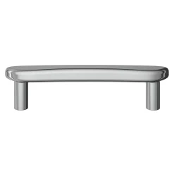 Poignée de meuble en T GoodHome Armel aluminium effet chromé gris l.120mm x l.17mm x H. 30mm entraxe 96mm