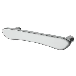 Poignée de meuble en T GoodHome Armel aluminium effet chromé gris l.120mm x l.17mm x H. 30mm entraxe 96mm