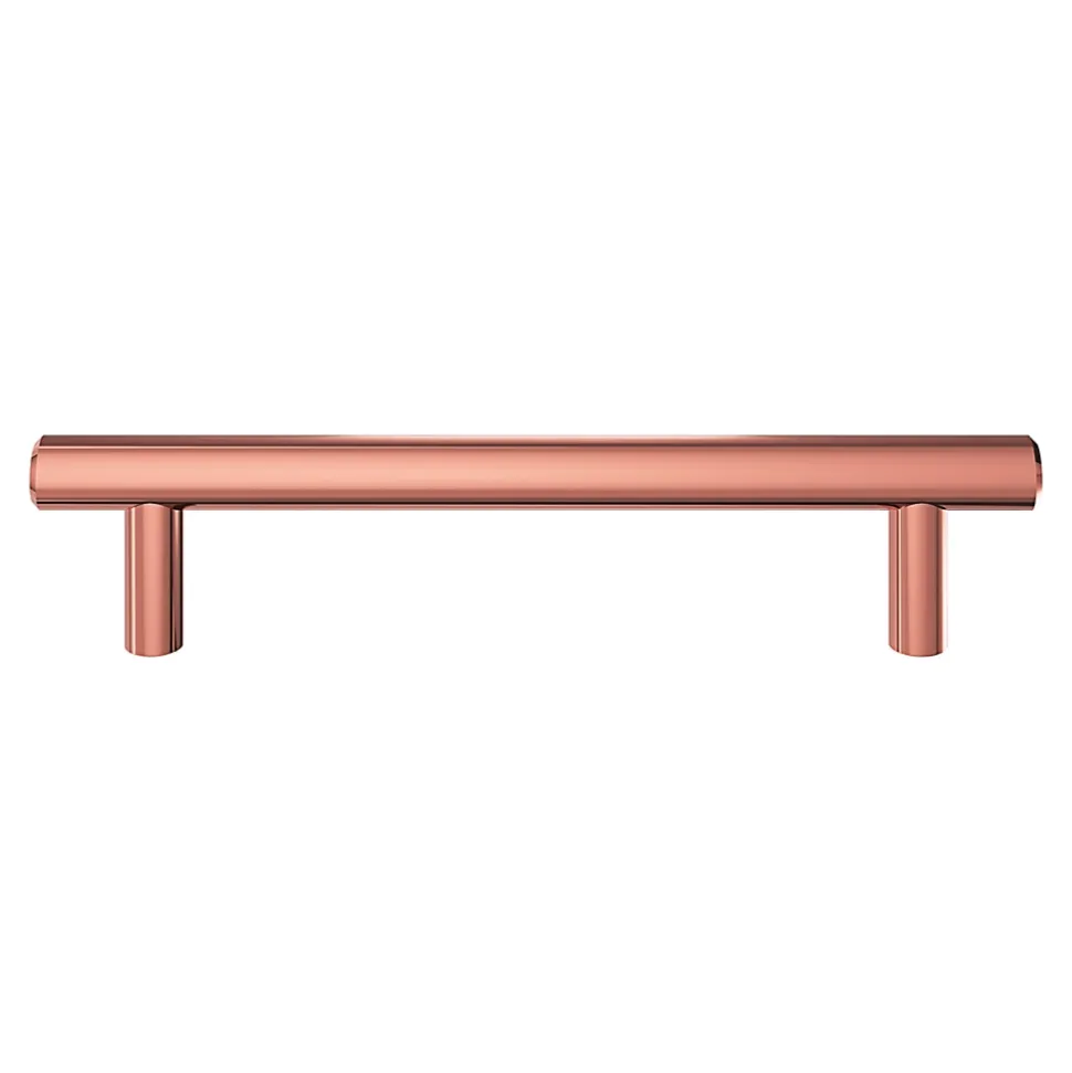 Poignée de meuble en T GoodHome Dizel acier doré l.168mm x l.12mm x H. 35mm entraxe 128mm