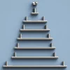 Poignée de meuble en T GoodHome Dizel acier effet nickel satin gris l.264mm x l.12mm x H. 35mm entraxe 224mm