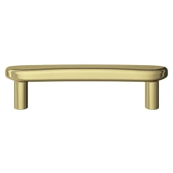 Poignée de meuble en T GoodHome Armel aluminium effet laiton doré l.120mm x l.17mm x H. 30mm entraxe 96mm