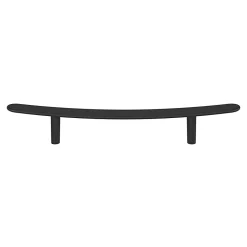 Poignée de meuble en T GoodHome Meham mat noir l.220mm x l.20mm x H. 35mm entraxe 128mm
